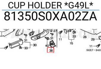 Honda 81350S0XA02ZA CUP HOLDER *G49L*