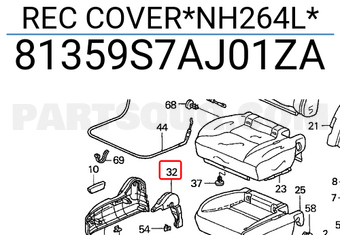 Honda 81359S7AJ01ZA REC COVER*NH264L*