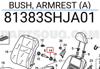 Honda 81383SHJA01 BUSH, ARMREST (A)