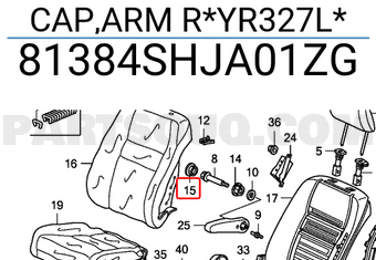 Honda 81384SHJA01ZG CAP,ARM R*YR327L*