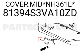 Honda 81394S3VA10ZD COVER,MID*NH361L*