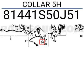 Honda 81441S50J51 COLLAR 5H