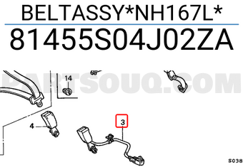 Honda 81455S04J02ZA BELTASSY*NH167L*