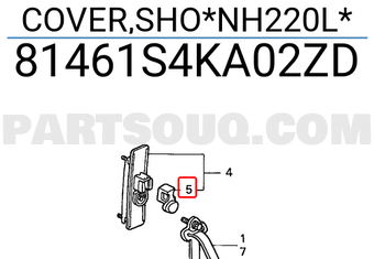 Honda 81461S4KA02ZD COVER,SHO*NH220L*