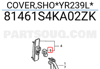 Honda 81461S4KA02ZK COVER,SHO*YR239L*
