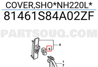 Honda 81461S84A02ZF COVER,SHO*NH220L*