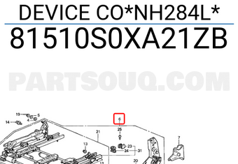 Honda 81510S0XA21ZB DEVICE CO*NH284L*