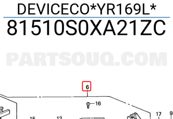 Honda 81510S0XA21ZC DEVICECO*YR169L*