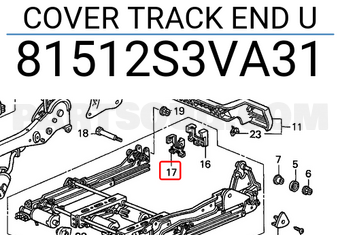 Honda 81512S3VA31 COVER TRACK END U