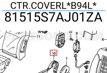 Honda 81515S7AJ01ZA CTR.COVERL*B94L*