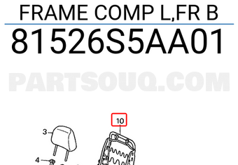 Honda 81526S5AA01 FRAME COMP L,FR B