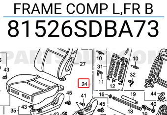 Honda 81526SDBA73 FRAME COMP L,FR B