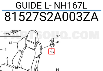 Honda 81527S2A003ZA GUIDE L- NH167L