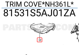 Honda 81531S5AJ01ZA TRIM COVE*NH361L*