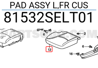 Honda 81532SELT01 PAD ASSY L,FR CUS