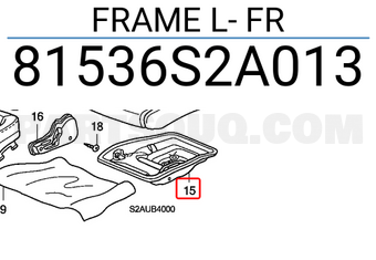 Honda 81536S2A013 FRAME L- FR