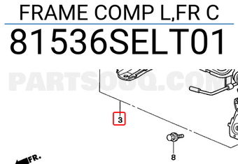 Honda 81536SELT01 FRAME COMP L,FR C