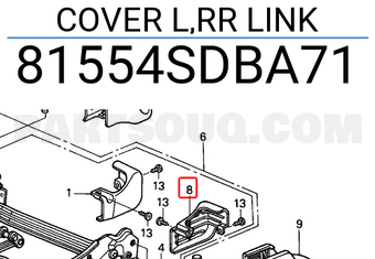 Honda 81554SDBA71 COVER L,RR LINK