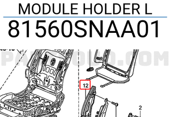 Honda 81560SNAA01 MODULE HOLDER L