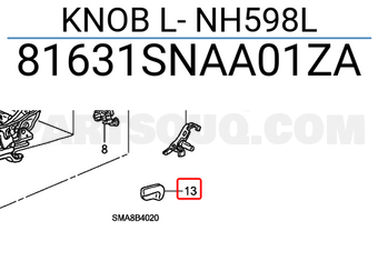 Honda 81631SNAA01ZA KNOB L- NH598L