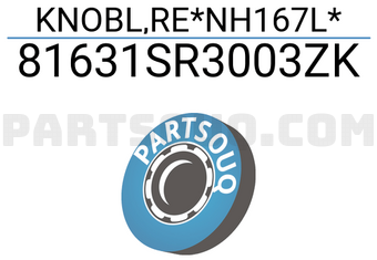 Honda 81631SR3003ZK KNOBL,RE*NH167L*