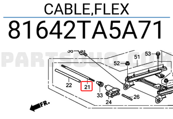 Honda 81642TA5A71 CABLE,FLEX