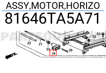 Honda 81646TA5A71 ASSY,MOTOR,HORIZO