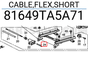 Honda 81649TA5A71 CABLE,FLEX,SHORT