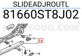 Honda 81660ST8J02 SLIDEADJROUTL