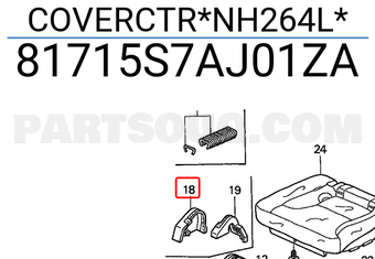Honda 81715S7AJ01ZA COVERCTR*NH264L*