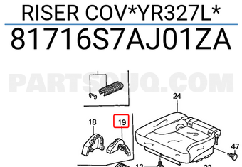 Honda 81716S7AJ01ZA RISER COV*YR327L*