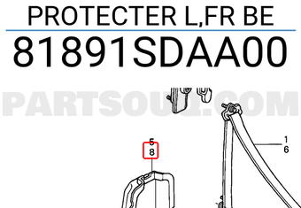 Honda 81891SDAA00 PROTECTER L,FR BE