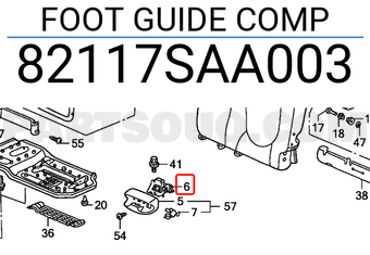Honda 82117SAA003 FOOT GUIDE COMP