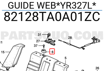 Honda 82128TA0A01ZC GUIDE WEB*YR327L*