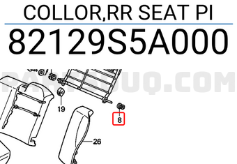 Honda 82129S5A000 COLLOR,RR SEAT PI