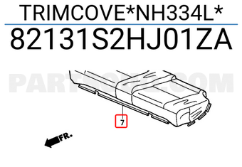 Honda 82131S2HJ01ZA TRIMCOVE*NH334L*