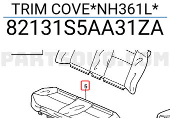 Honda 82131S5AA31ZA TRIM COVE*NH361L*