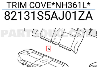 Honda 82131S5AJ01ZA TRIM COVE*NH361L*