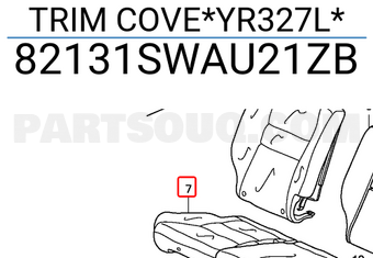 Honda 82131SWAU21ZB TRIM COVE*YR327L*