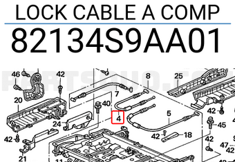 Honda 82134S9AA01 LOCK CABLE A COMP