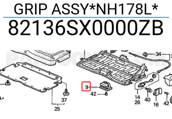 Honda 82136SX0000ZB GRIP ASSY*NH178L*