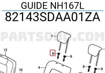 Honda 82143SDAA01ZA GUIDE NH167L