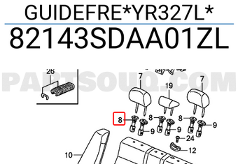Honda 82143SDAA01ZL GUIDEFRE*YR327L*