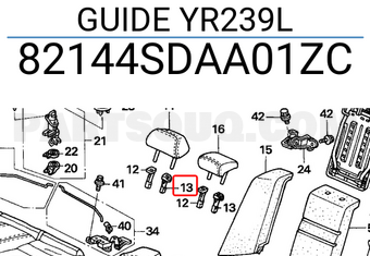 Honda 82144SDAA01ZC GUIDE YR239L