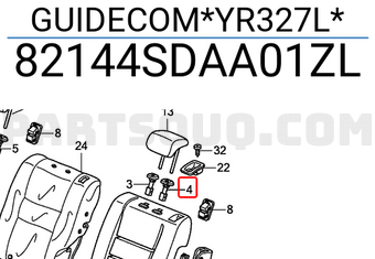 Honda 82144SDAA01ZL GUIDECOM*YR327L*