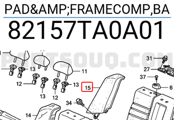 Honda 82157TA0A01 PAD&FRAMECOMP,BA