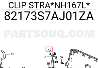 Honda 82173S7AJ01ZA CLIP STRA*NH167L*