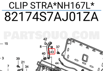 Honda 82174S7AJ01ZA CLIP STRA*NH167L*