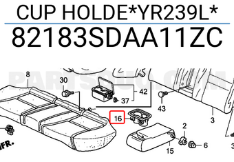 Honda 82183SDAA11ZC CUP HOLDE*YR239L*