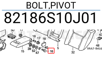 Honda 82186S10J01 BOLT,PIVOT